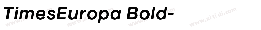 TimesEuropa Bold字体转换